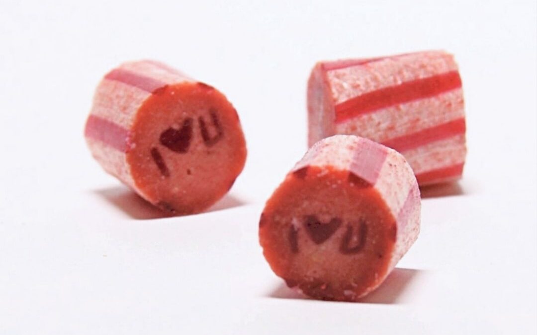 I <3 U Jordbær bolcher