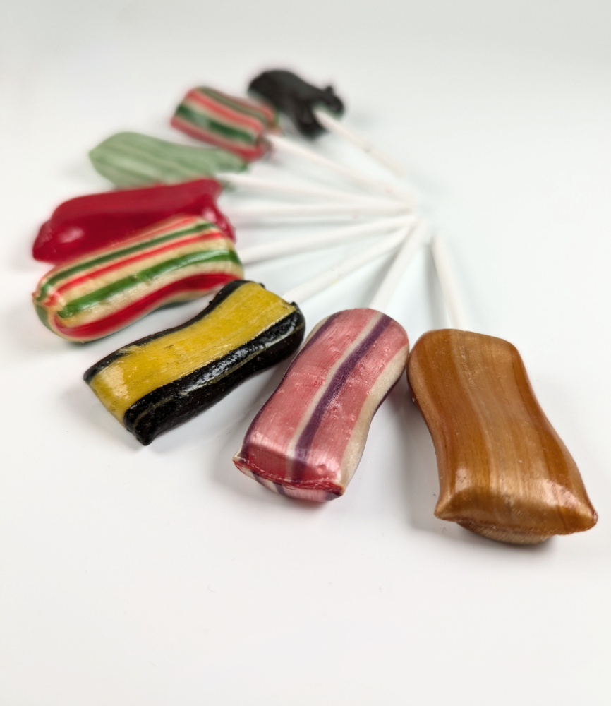 Pose med 8 blandede slikkepinde - Billede 2