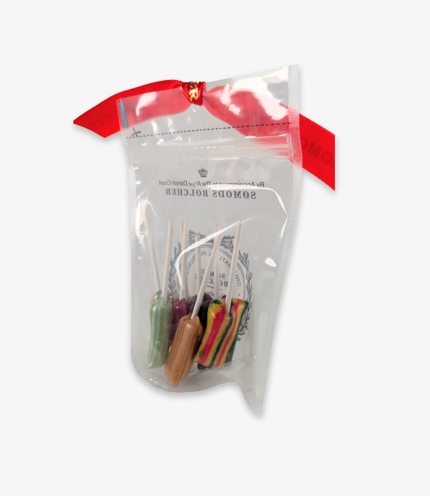 Pose med 8 blandede slikkepinde - Billede 3